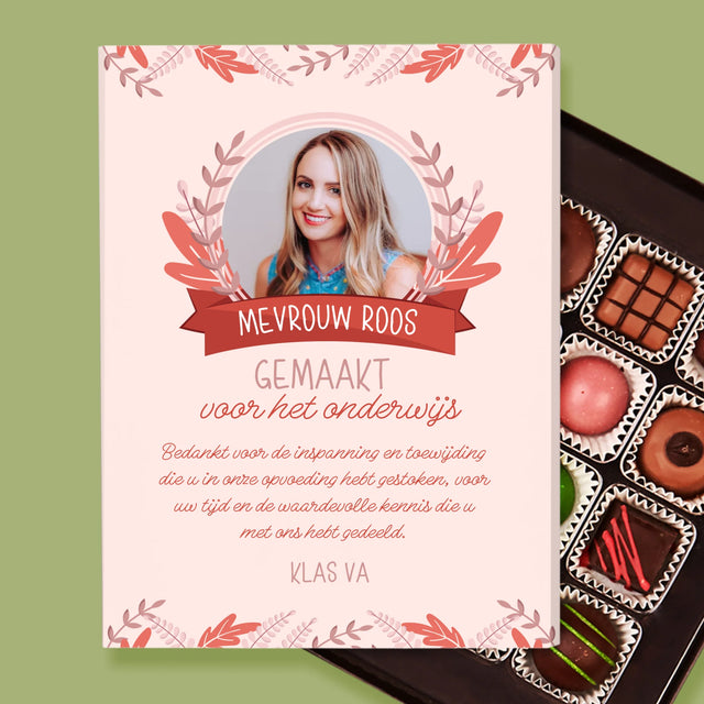 Foto En Handtekening: Gemaakt Voor Het Onderwijs - Pralines