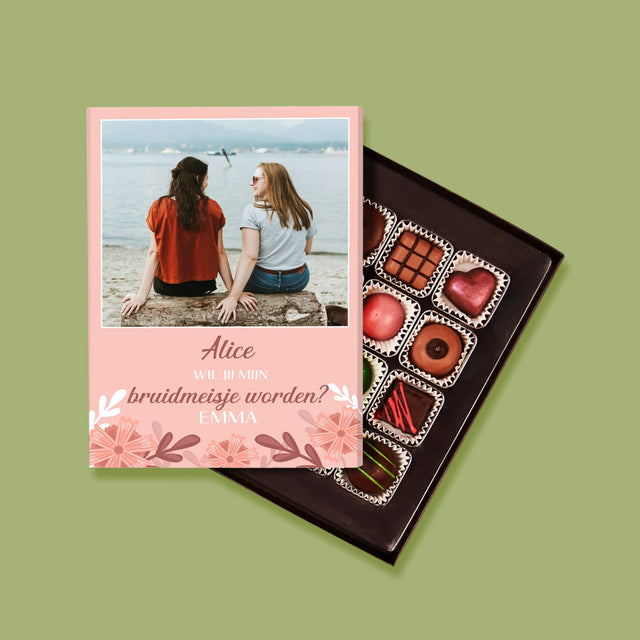 Fotocollage: Verzoek Om Bruidsmeisje Te Worden - Pralines