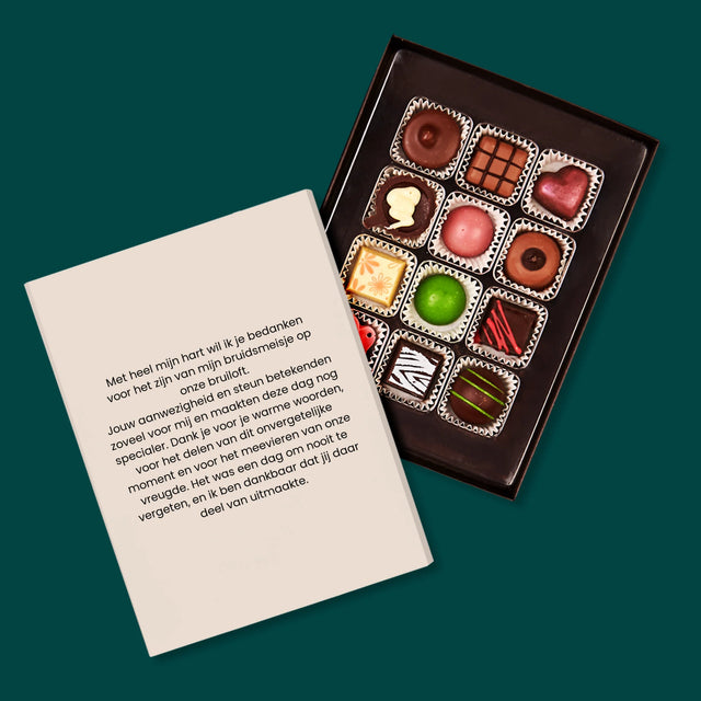 Fotocollage: Bedankt Collage, Bruidsmeisje - Pralines