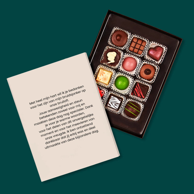 Fotocollage: Bedankt Collage, Bruidsjonker - Pralines