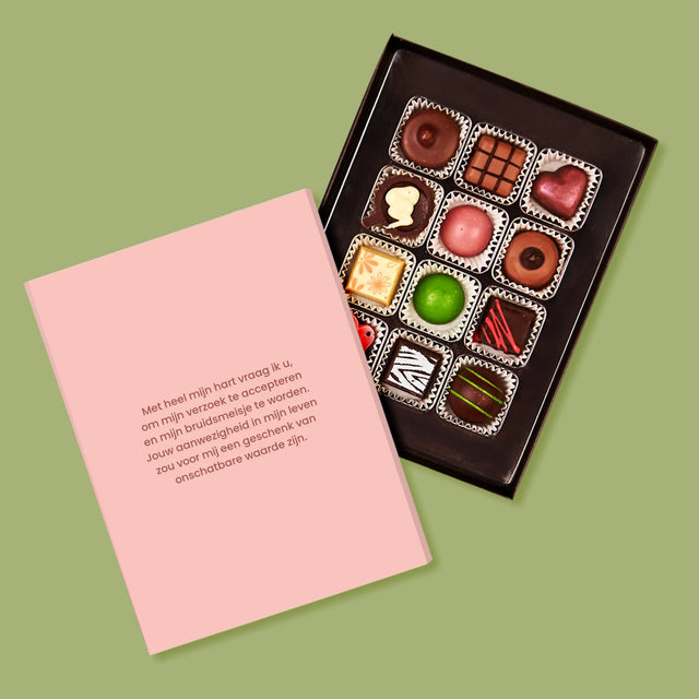 Fotocollage: Verzoek Om Bruidsmeisje Te Worden - Pralines