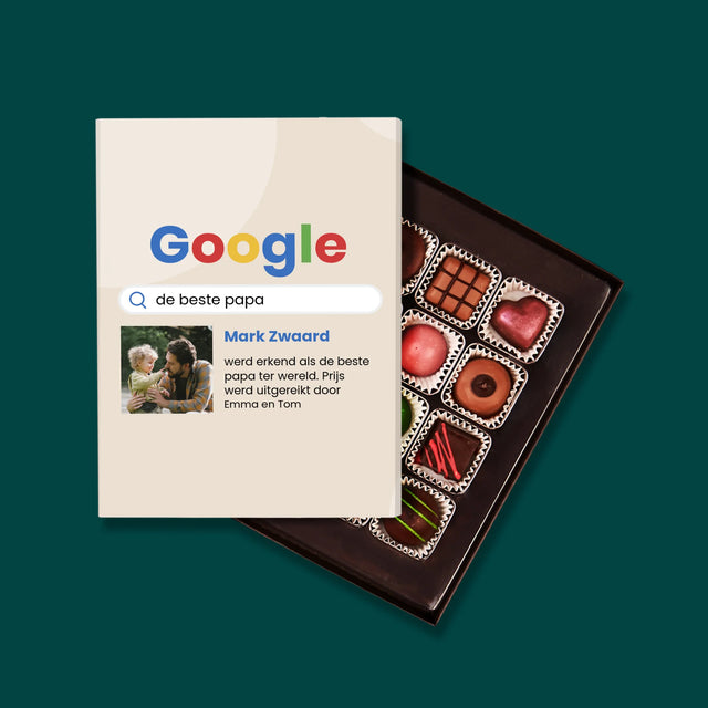 Foto En Handtekening: Beste Papa, Google-Score - Pralines