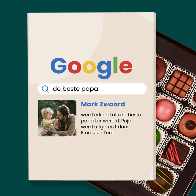 Foto En Handtekening: Beste Papa, Google-Score - Pralines