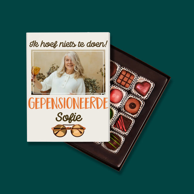 Foto En Handtekening: Ik Hoef Niets Te Doen! Gepensioneerde - Pralines