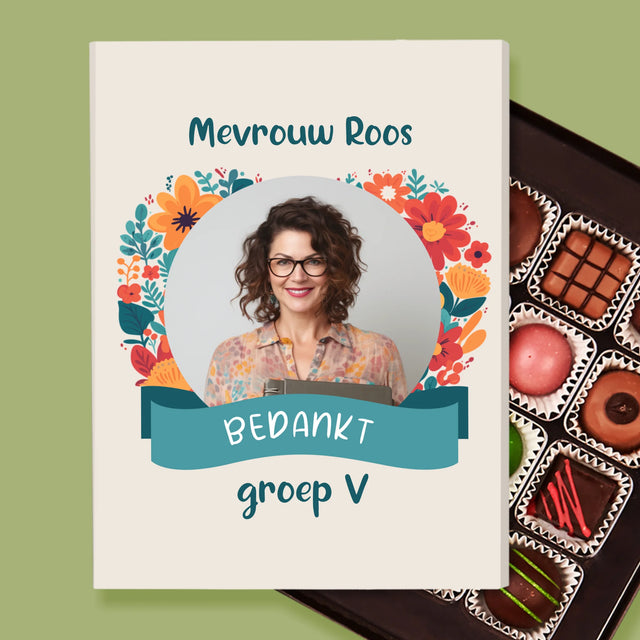 Foto En Handtekening: Bedankt, Kleuterjuf - Pralines