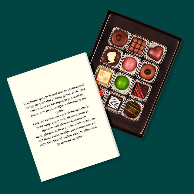 Foto En Handtekening: Gefeliciteerd, Master - Pralines