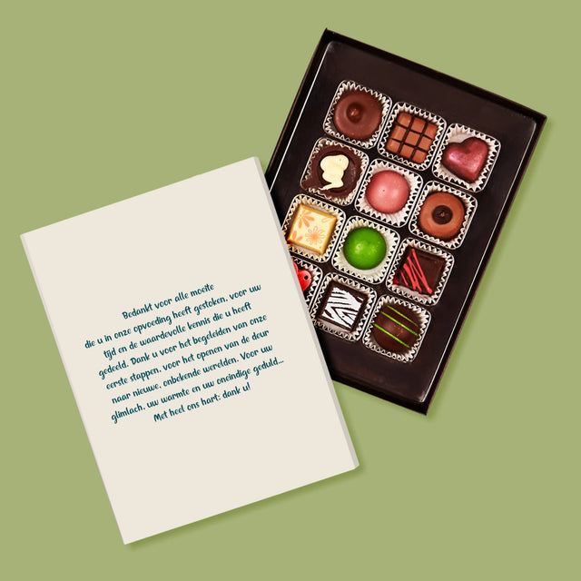 Foto En Handtekening: Bedankt, Kleuterjuf - Pralines