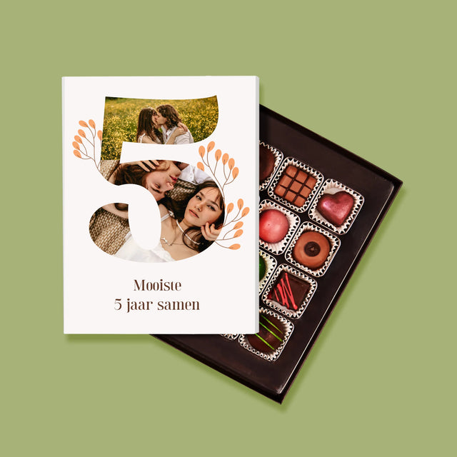 Fotocollage: 5 Jaar Samen - Pralines
