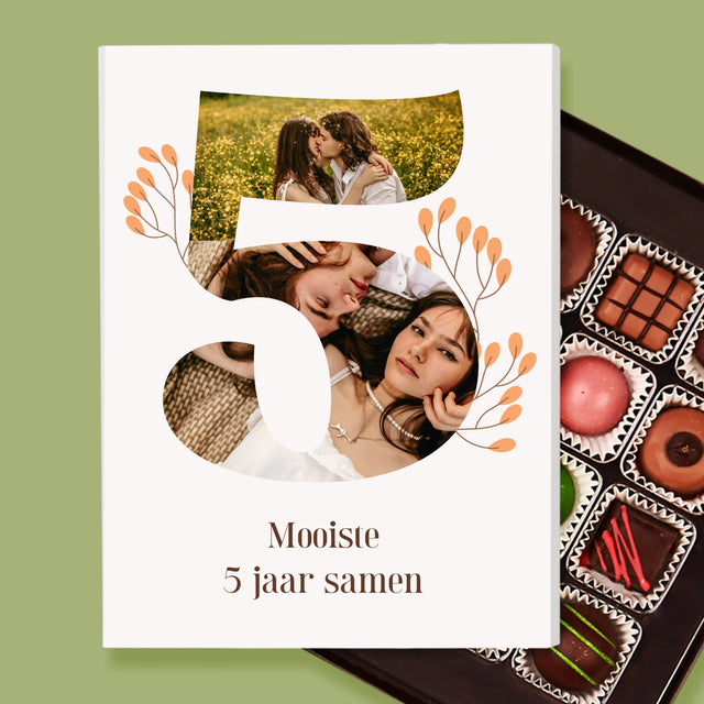 Fotocollage: 5 Jaar Samen - Pralines
