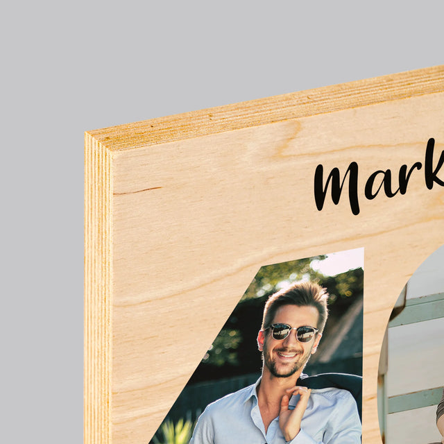 Woord Van Foto'S: 40 Jaar - Afdruk Op Hout (Verticaal)