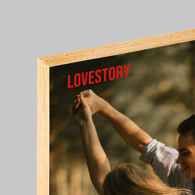 Foto En Handtekening: Poster Netflix - Afdruk Op Hout (Verticaal)