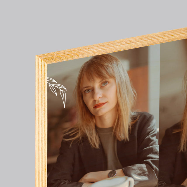 Fotocollage: 40 Jaar Zijn Verstreken - Afdruk Op Hout (Verticaal)