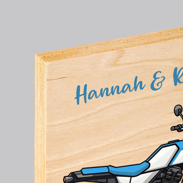 Fotocollage: Samen Tot Aan De Horizon - Afdruk Op Hout (Verticaal)