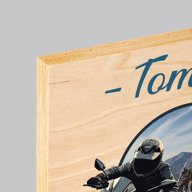 Foto En Handtekening: De Snelste Van De Stad - Afdruk Op Hout (Verticaal)