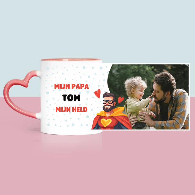 Foto En Handtekening: Papa, Mijn Held - Mok