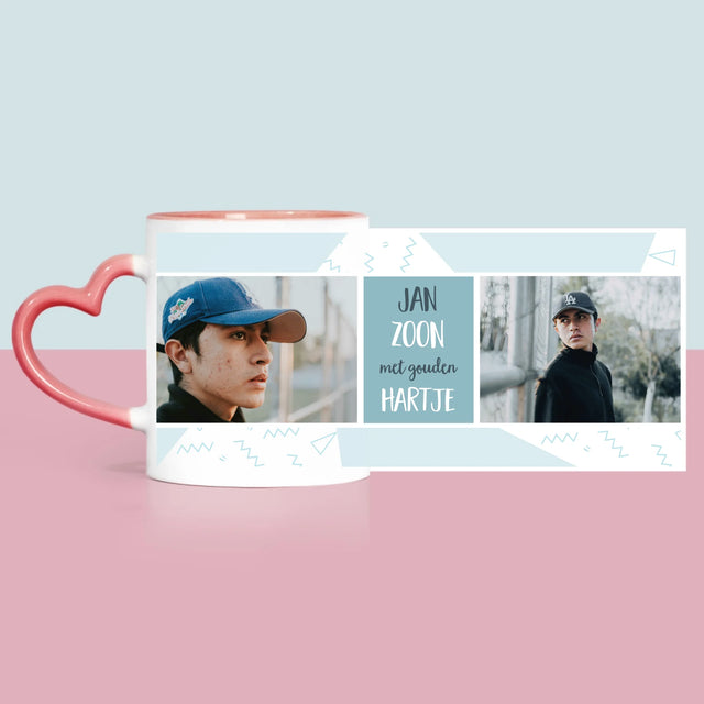 Fotocollage: Zoont Met Goud Hartje - Mok