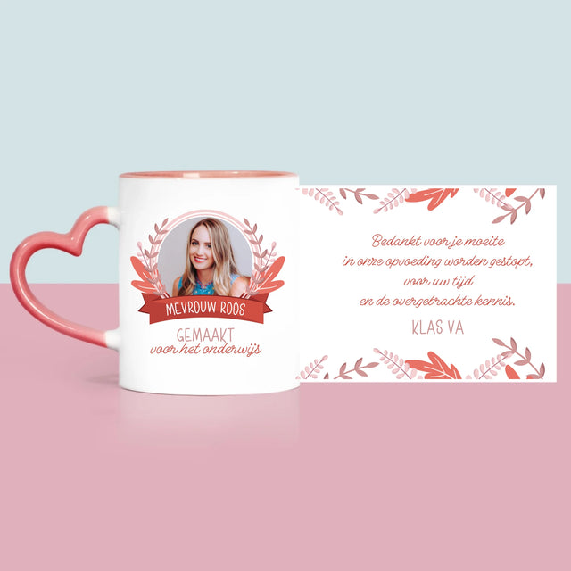 Foto En Handtekening: Gemaakt Voor Het Onderwijs - Mok