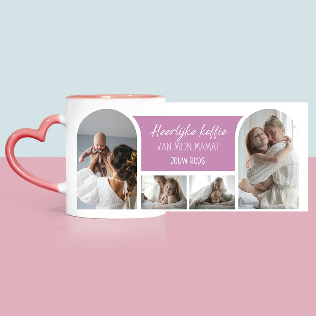 Fotocollage: Lekkere Koffie, Mama - Mok