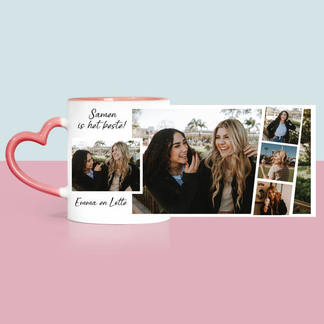 Fotocollage: Beste Vriendinnen, Samen Is Het Beste - Mok