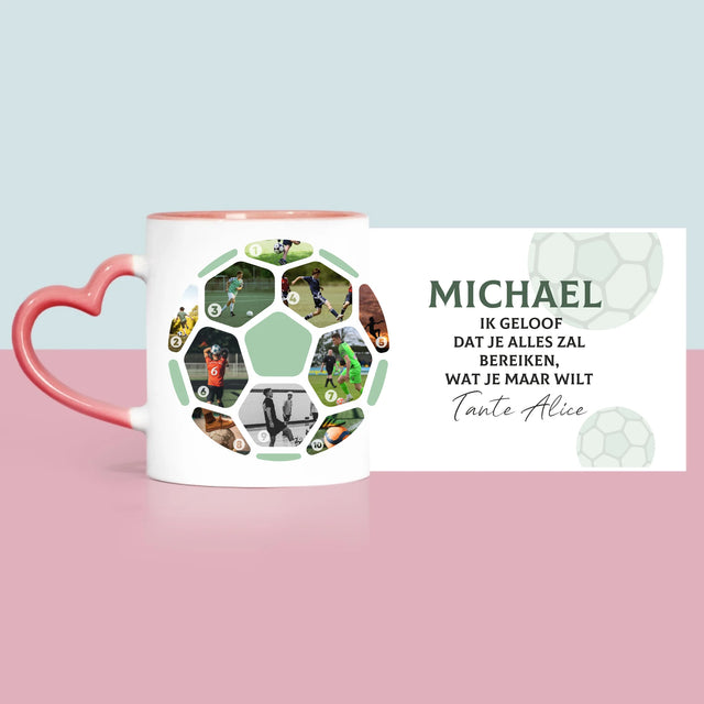 Fotocollage: Fotocollage Voetbal - Mok