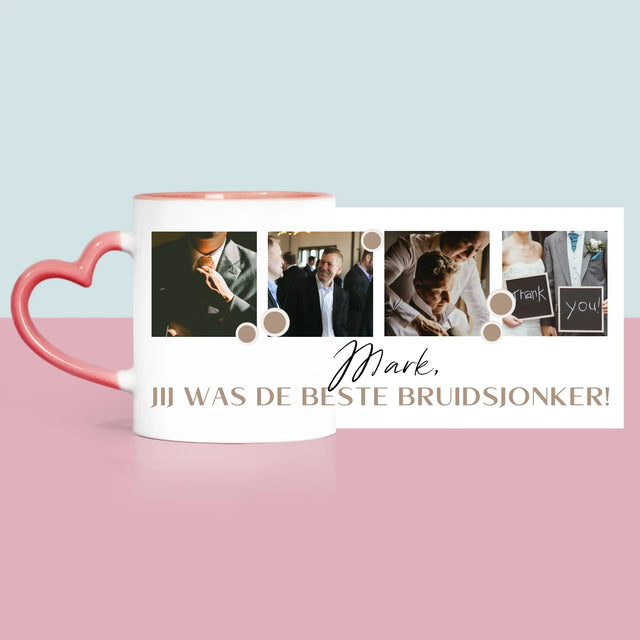 Fotocollage: Bedankt Collage, Bruidsjonker - Mok