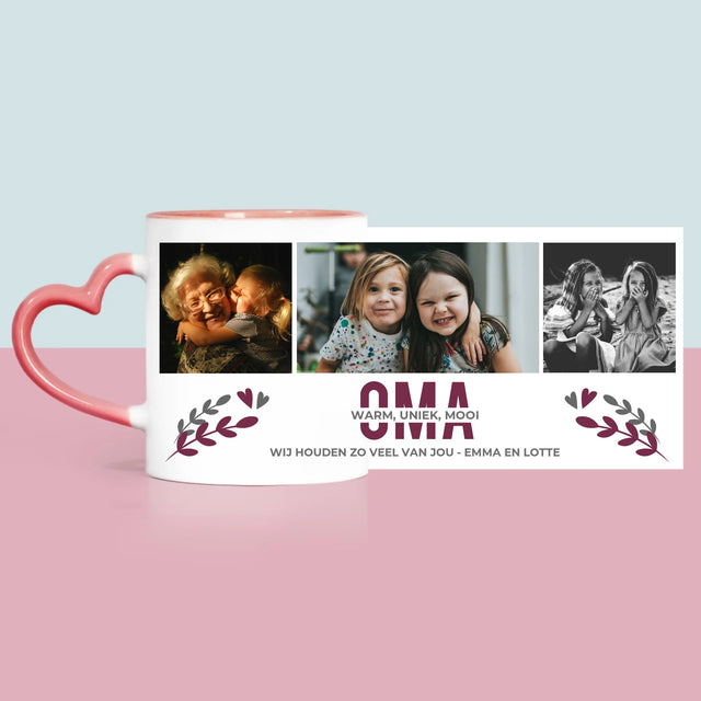 Fotocollage: Kenmerken Oma - Mok