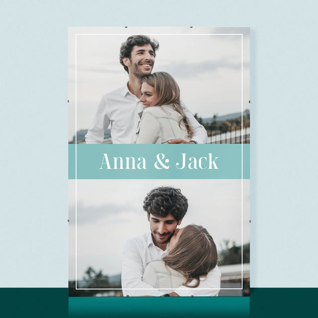 Fotocollage: Namen, Koppel - Poster