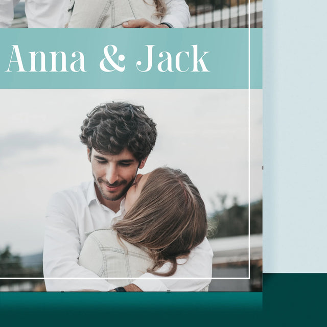 Fotocollage: Namen, Koppel - Poster