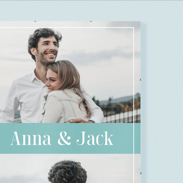 Fotocollage: Namen, Koppel - Poster