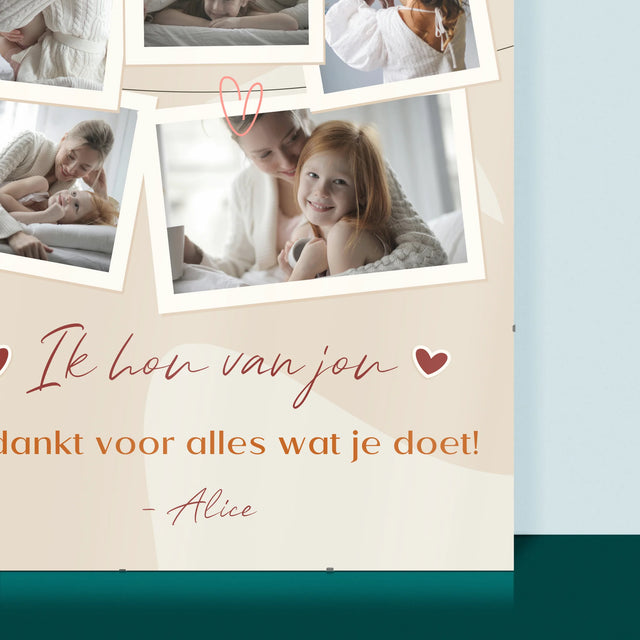 Fotocollage: Ik Hou Van Jou, Mama - Poster