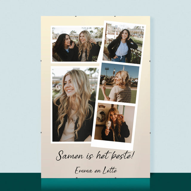 Fotocollage: Beste Vriendinnen, Samen Is Het Beste - Poster