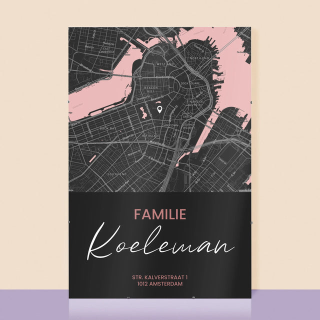 Stadsplastadsplattegrond: Stadskaart: Familie - Poster