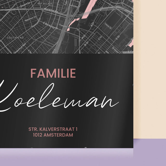 Stadsplastadsplattegrond: Stadskaart: Familie - Poster