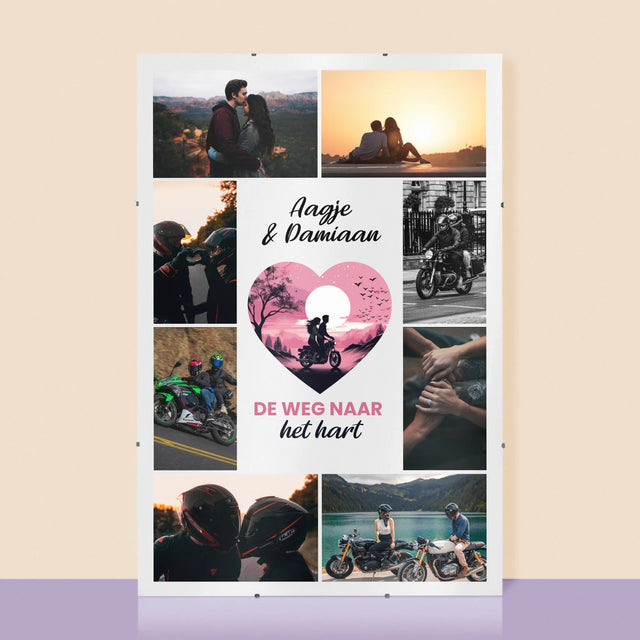 Fotocollage: De Weg Naar Het Hart - Poster