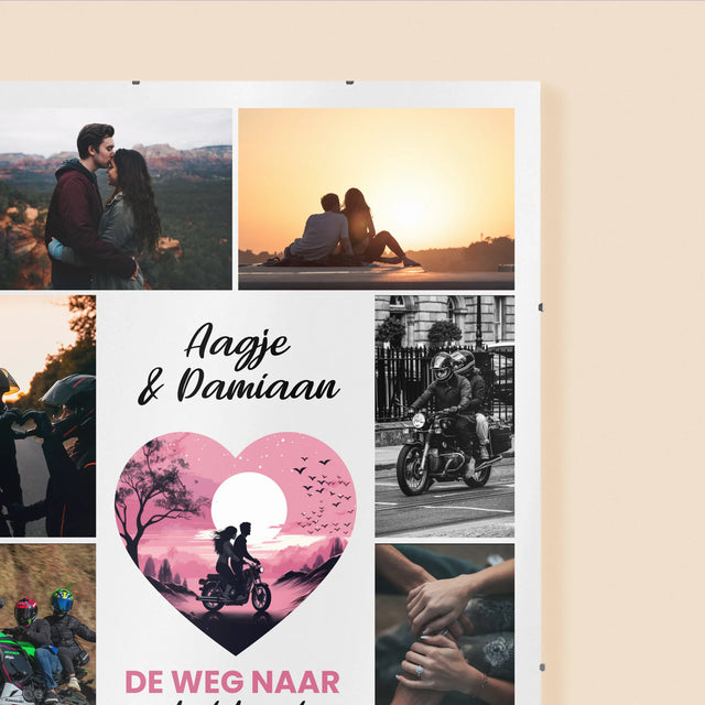 Fotocollage: De Weg Naar Het Hart - Poster