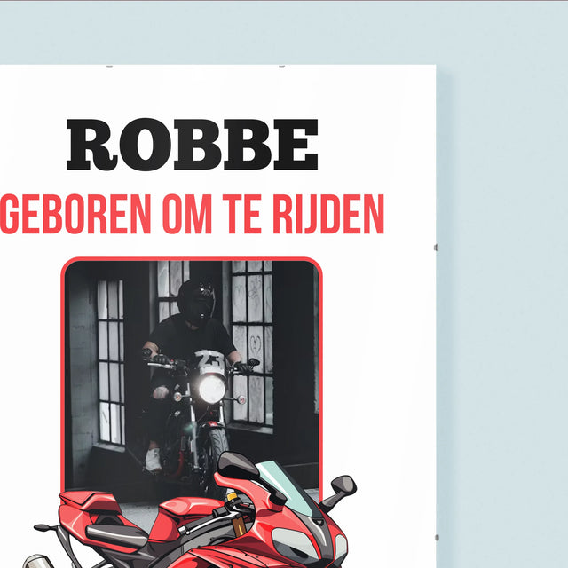 Foto En Handtekening: Geboren Om Te Rijden - Poster