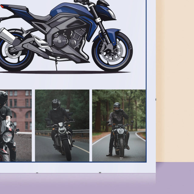 Fotocollage: Rijden Zit In Zijn Bloed - Poster