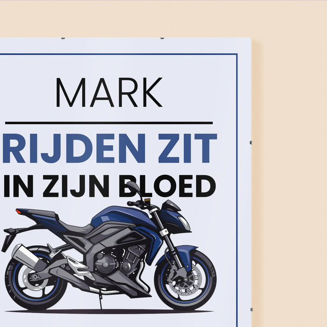 Fotocollage: Rijden Zit In Zijn Bloed - Poster