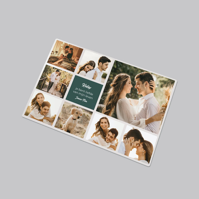 Fotocollage: Liefde Collage - Bureauonderlegger