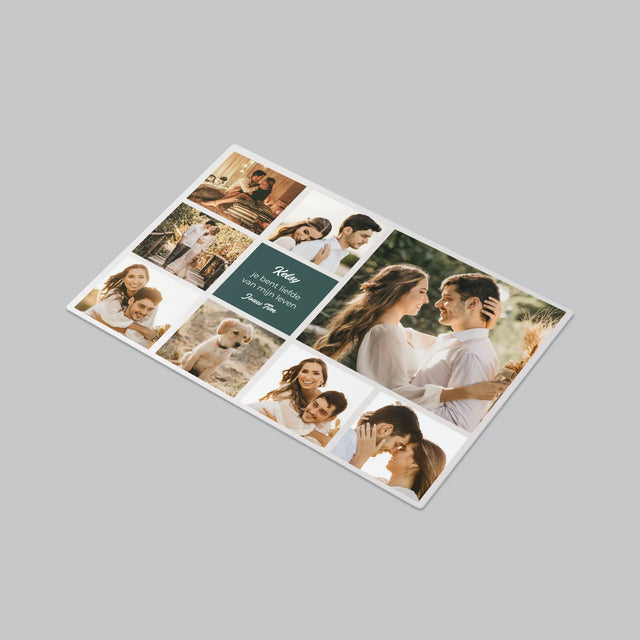 Fotocollage: Liefde Collage - Bureauonderlegger