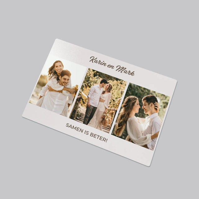 Fotocollage: Samen Is Beter - Bureauonderlegger