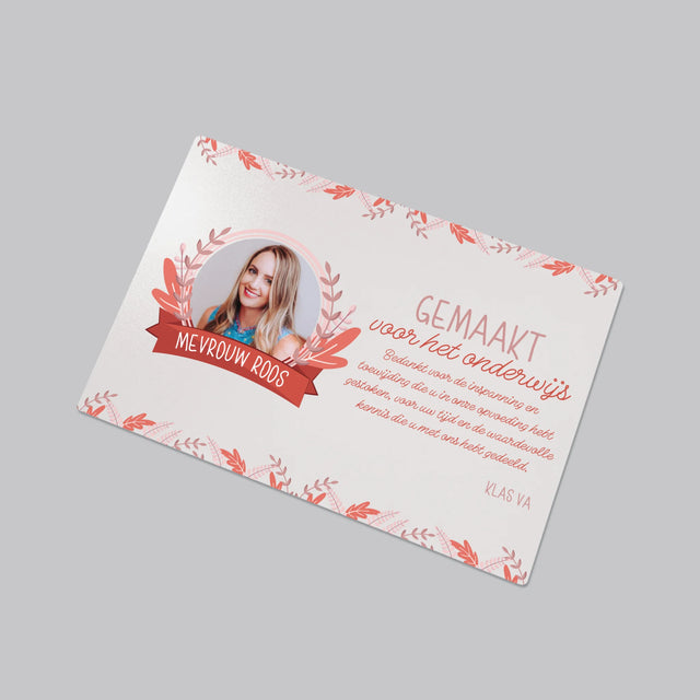 Foto En Handtekening: Gemaakt Voor Het Onderwijs - Bureauonderlegger