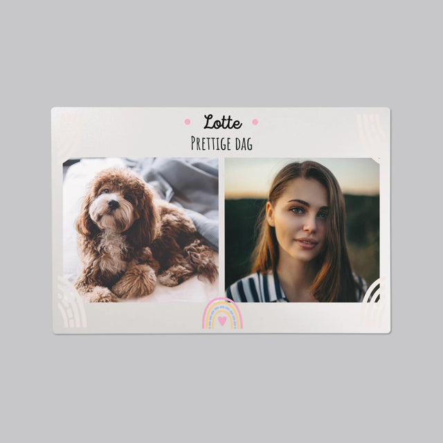 Fotocollage: Prettige Dag - Bureauonderlegger