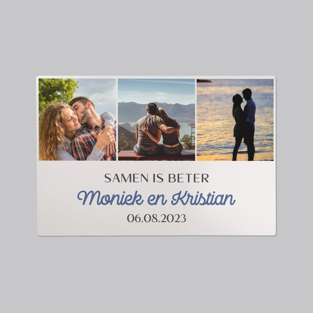 Fotocollage: Samen Is Beter - Bureauonderlegger