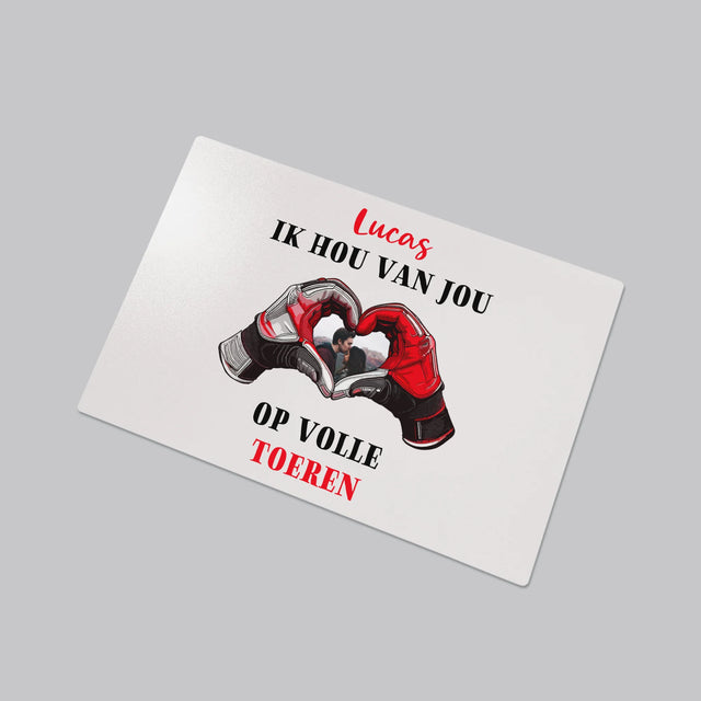 Foto En Handtekening: Ik Hou Van Jou Op Volle Toeren - Bureauonderlegger