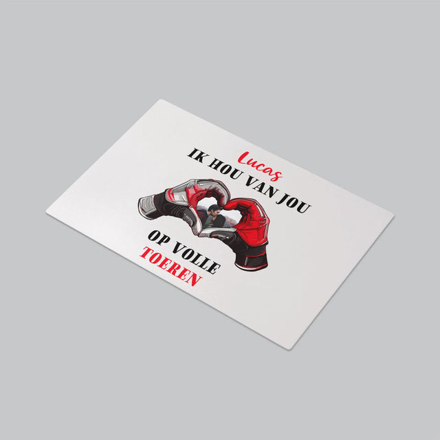 Foto En Handtekening: Ik Hou Van Jou Op Volle Toeren - Bureauonderlegger