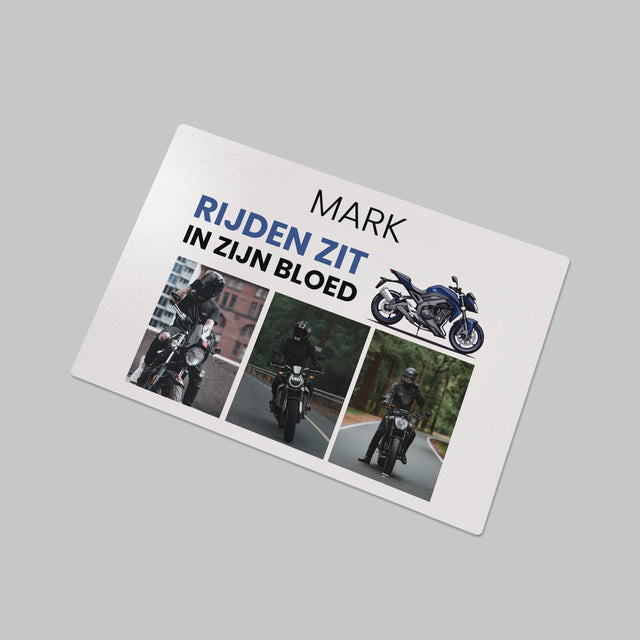 Fotocollage: Rijden Zit In Zijn Bloed - Bureauonderlegger