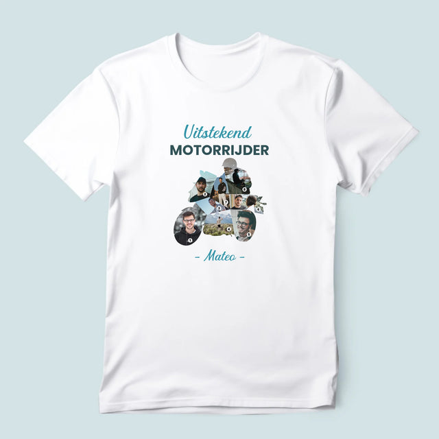 Vorm Van Foto'S: Uitstekend Motorrijder - T-Shirt Voor Heren