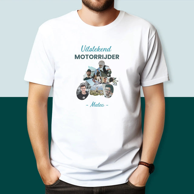 Vorm Van Foto'S: Uitstekend Motorrijder - T-Shirt Voor Heren