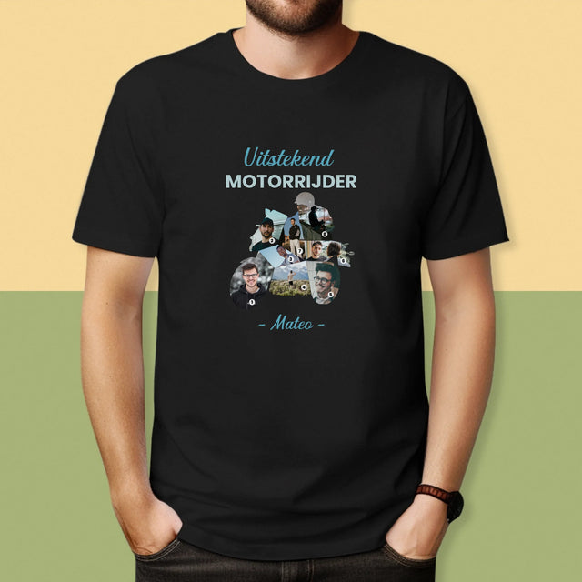 Vorm Van Foto'S: Uitstekend Motorrijder - T-Shirt Voor Heren